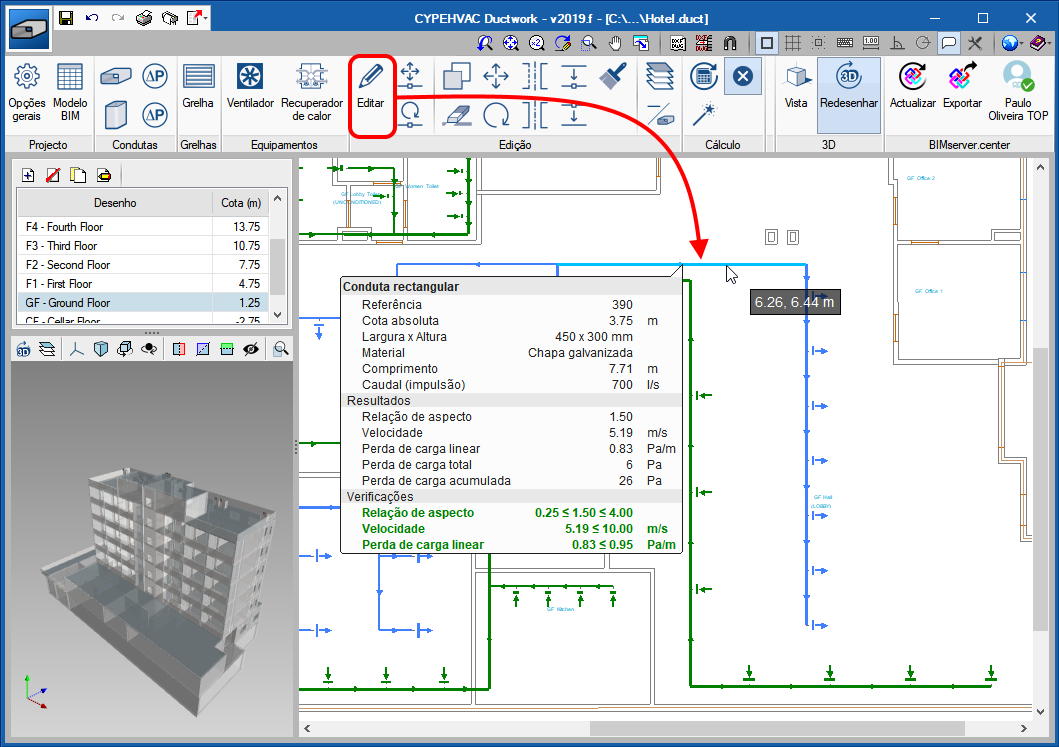 CYPEHVAC Ductwork. Resultados